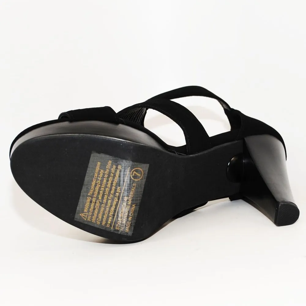 Open Toe Ankle Strap Sandal  Western Bootie Stacked Heel Open Toe Cutout Shoes