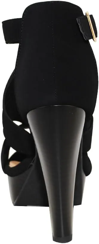 Open Toe Ankle Strap Sandal  Western Bootie Stacked Heel Open Toe Cutout Shoes