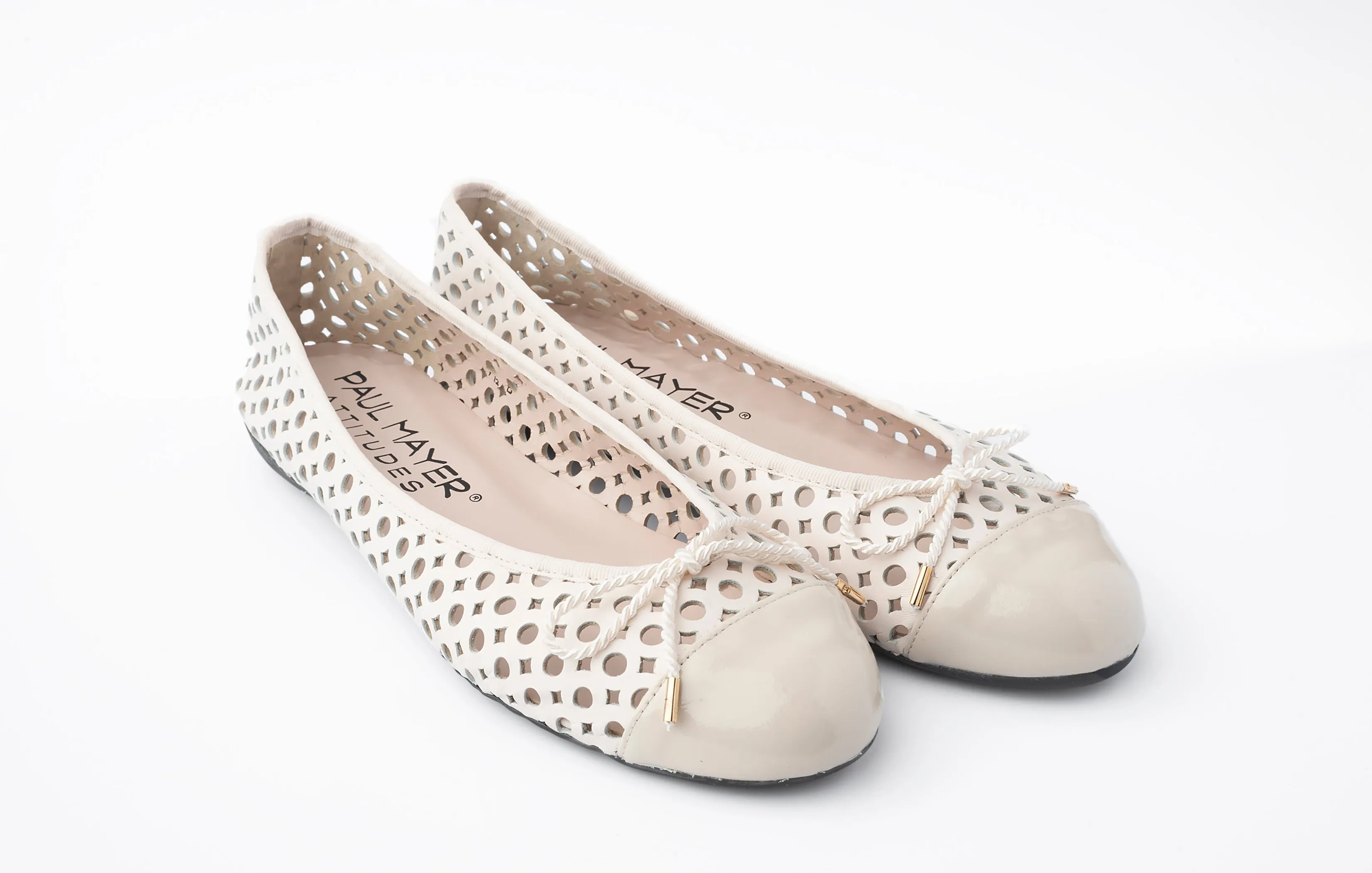 PAUL MAYER - BRANDY - SIZE 9 - PATENT MARFIL NAPPA MARFIL