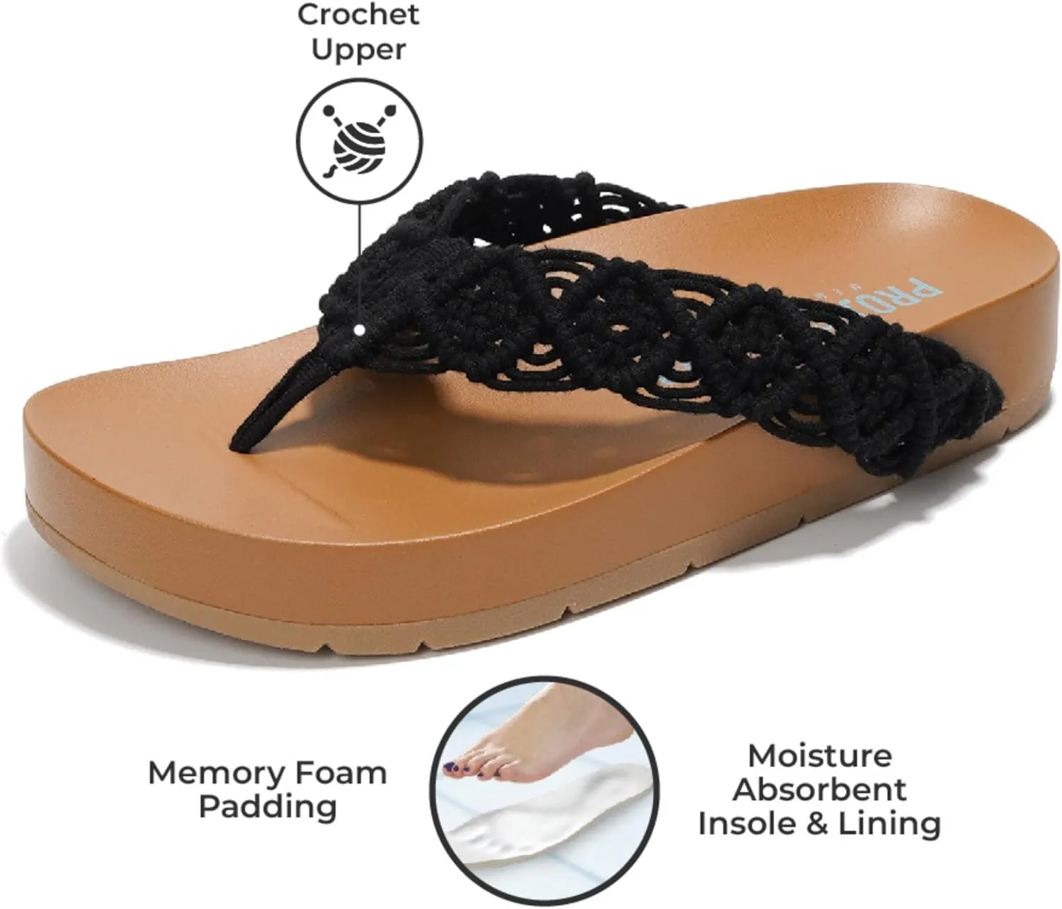 Project Cloud Womens Sandals  Comfortable Crochet Flip Flops for Women with Memory Foam Insole  Lightweight Fashion Sandals for Women 2025  Womens Flip Flops for Summer (Hammock)