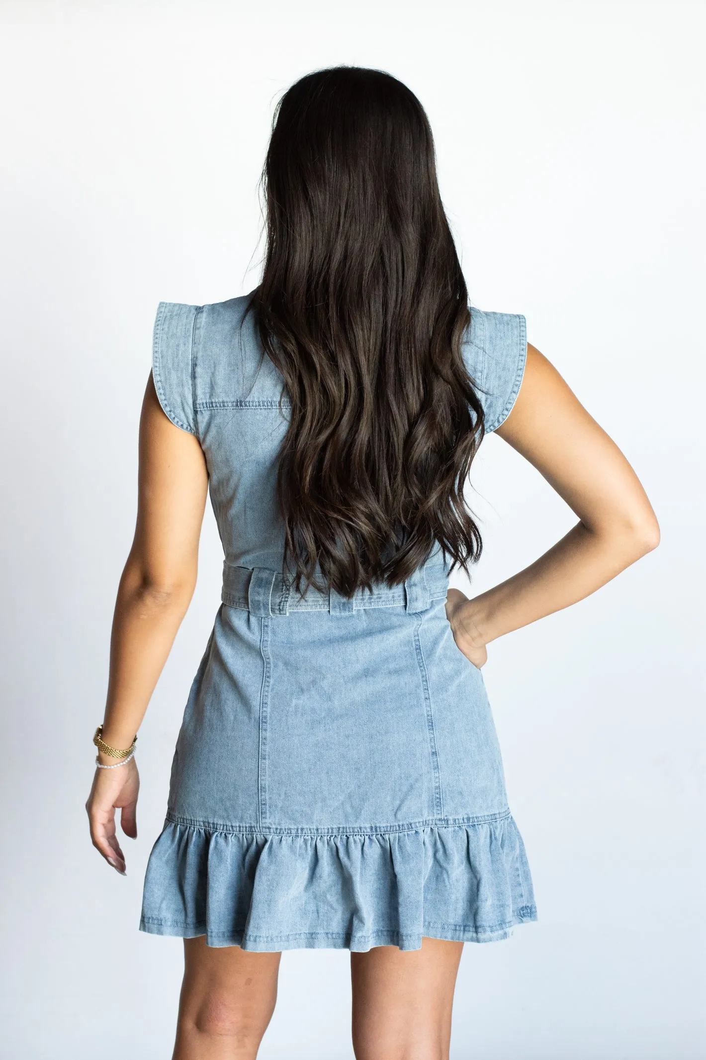 Ready to Charm Denim Dress