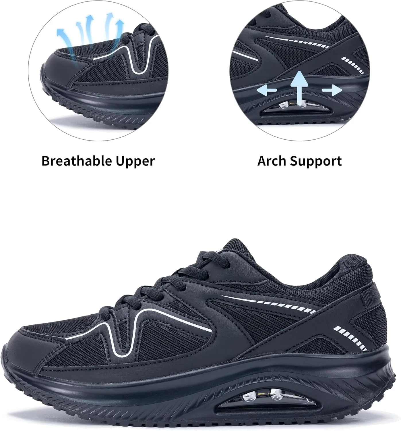 RomenSi Womens Arch Support Walking Shoes Tennis Fashion Sneakers Comfortable Orthotic Casual Shoes for Plantar Fasciitis Pain Relief US 6-11