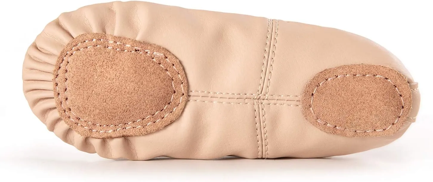 RoseMoli Ballet Shoes for Girls/Toddlers/Kids/Women, Leather Yoga Shoes/Ballet Slippers for Dancing