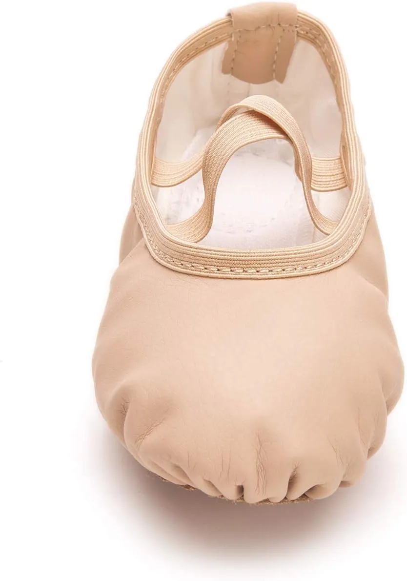 RoseMoli Ballet Shoes for Girls/Toddlers/Kids/Women, Leather Yoga Shoes/Ballet Slippers for Dancing