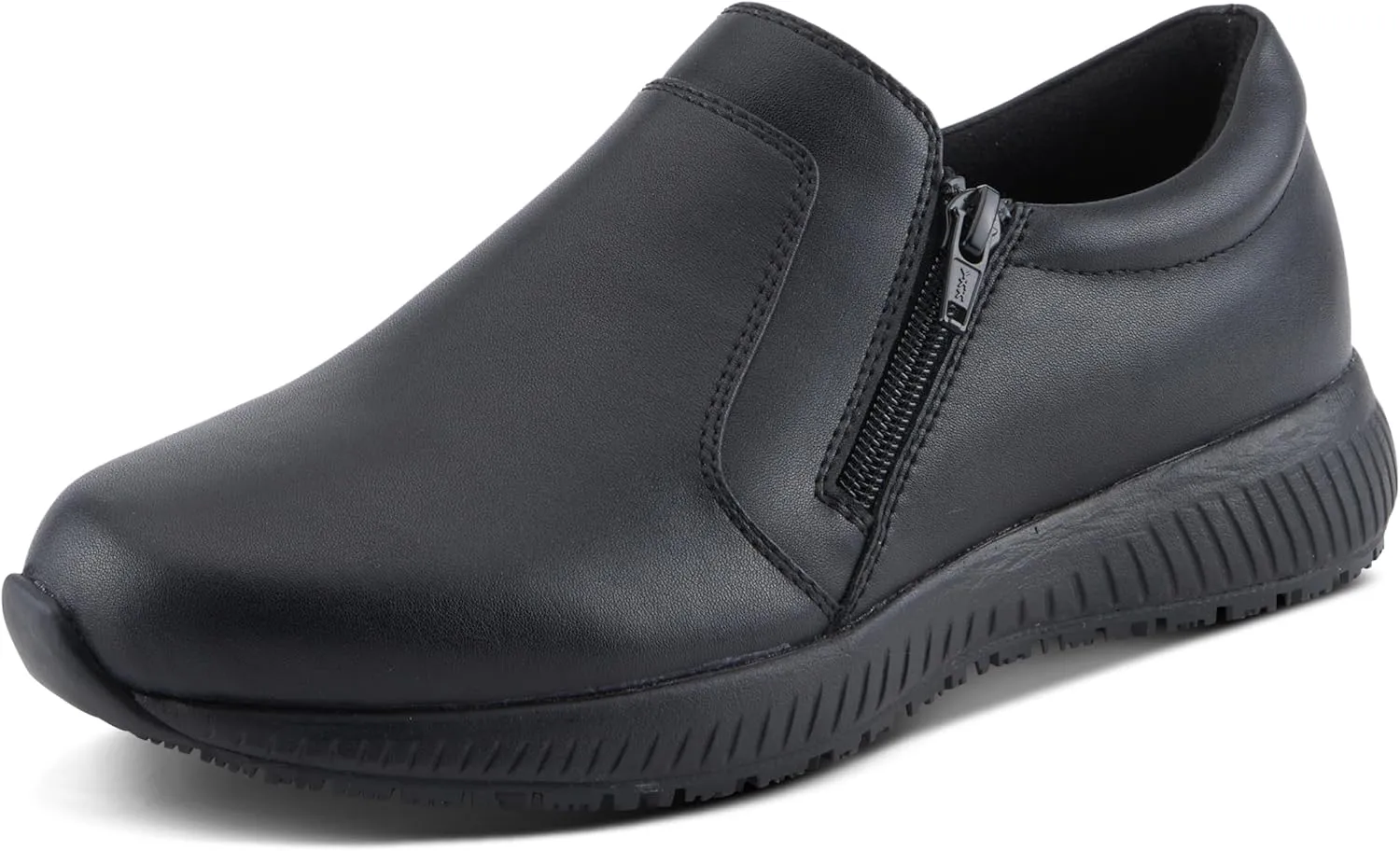 Spring Step Branski Professional Shoes for Women Work - Everyday Wear Slip On Womens Nursing Shoes Leather Upper, Cushioned Footbed, Zipper Closure