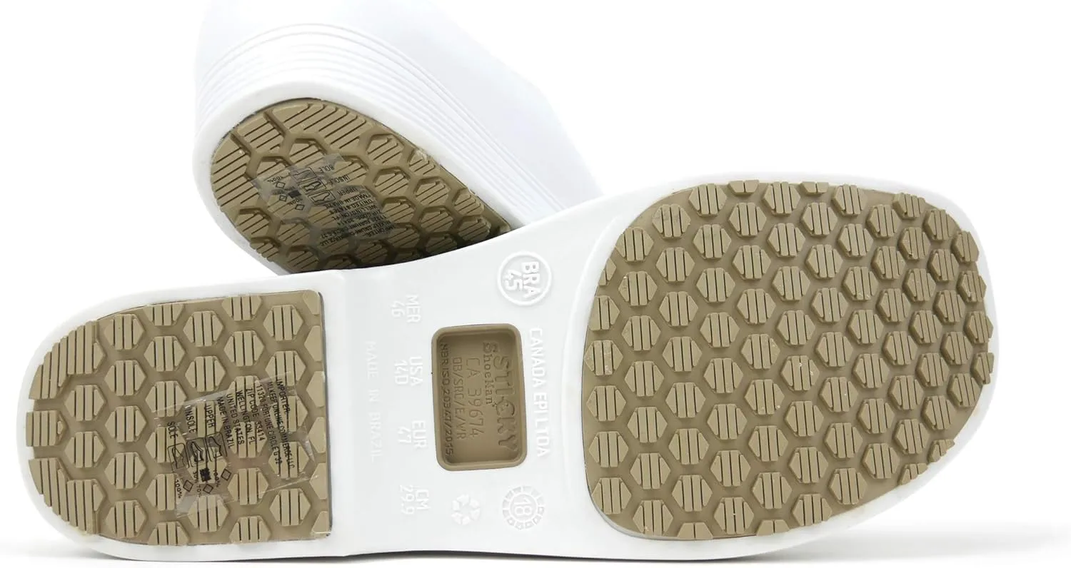 Sticky Men's Professional Waterproof Non-Slip Comfortable Pro/Work Shoes - White, Size: US Men's Adult