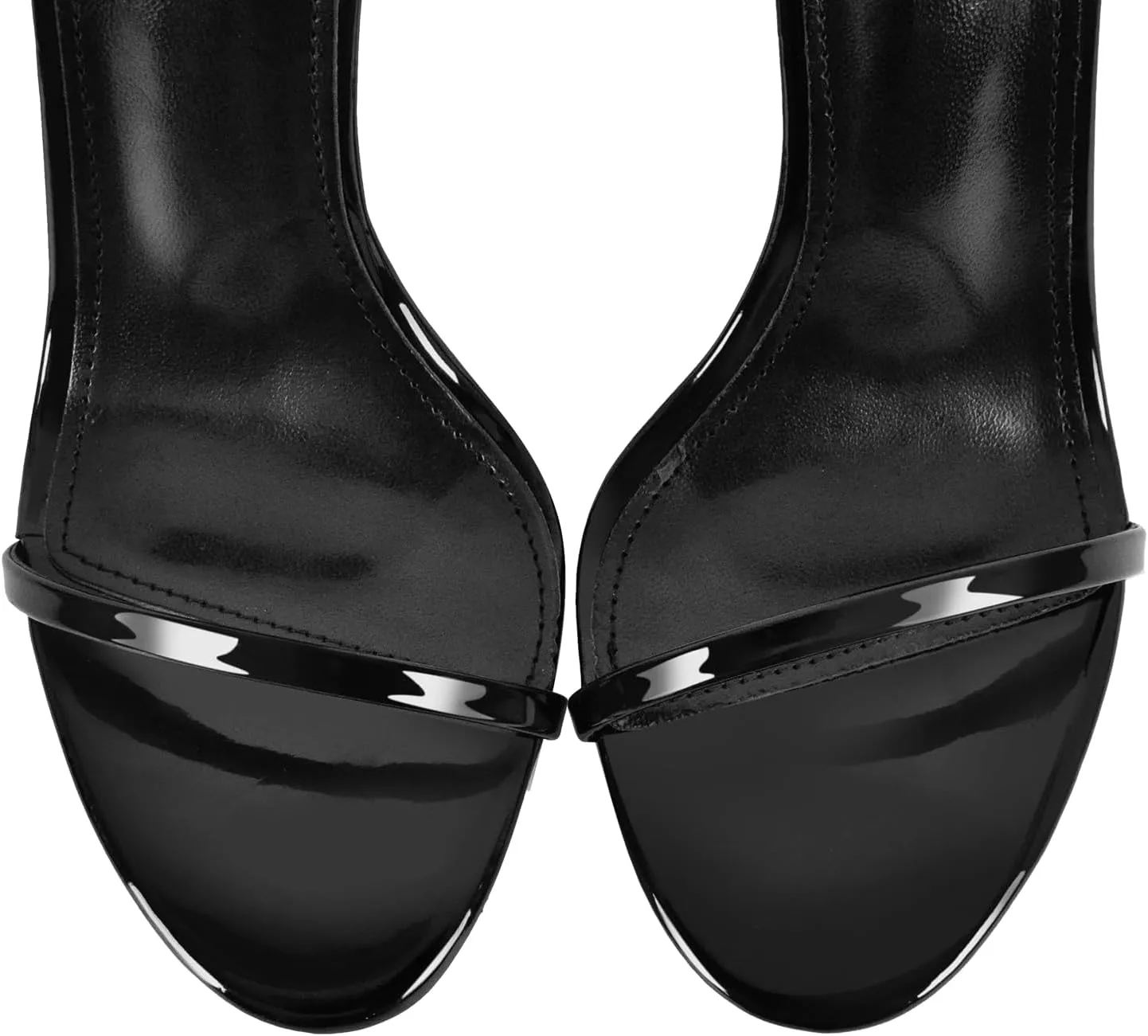 Strappy High Stiletto Heels, Ankle Strap Buckle Heeled Womens Sandals, Sexy Comfort Open Round Toe Heels for Daily Party Dress