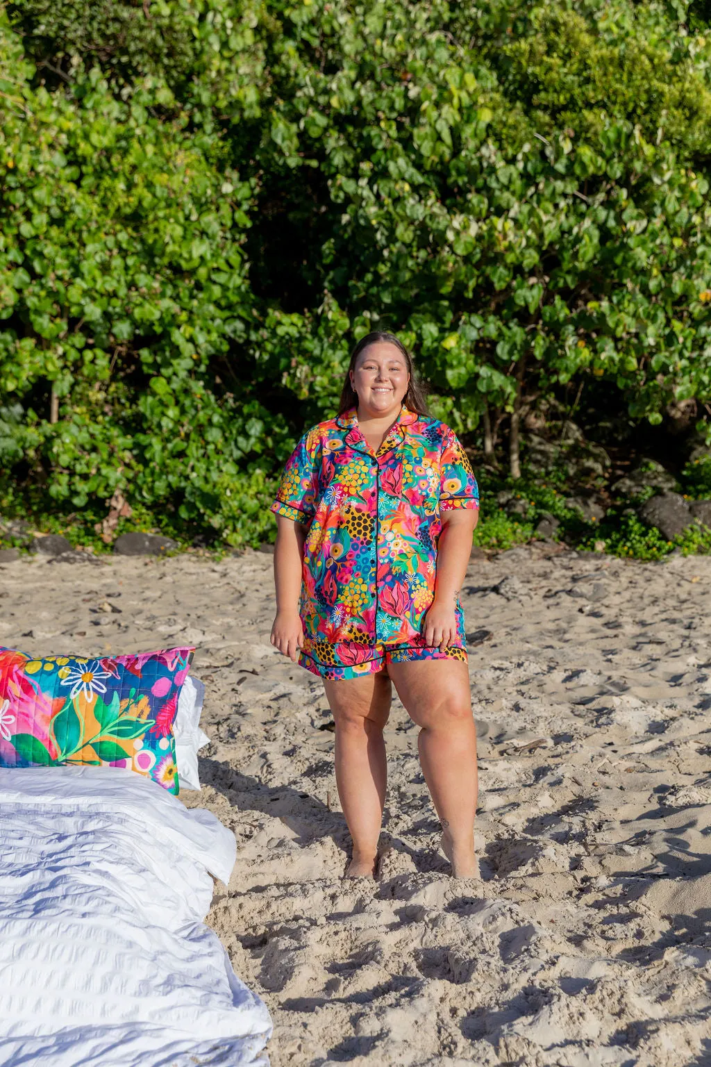 Sundown SS Shirt and Short Sleepwear Set in Matilda by Kasey Rainbow