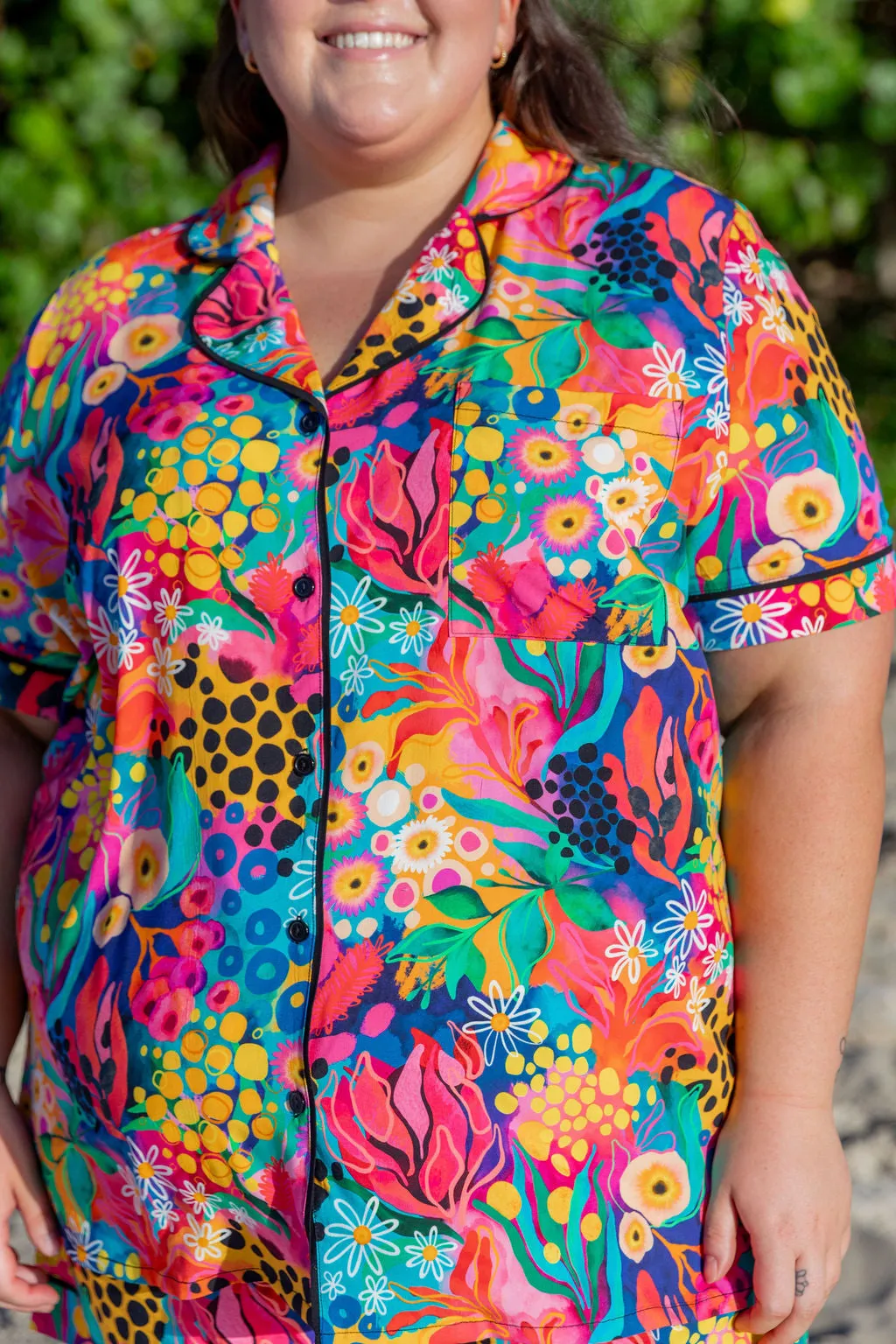 Sundown SS Shirt and Short Sleepwear Set in Matilda by Kasey Rainbow