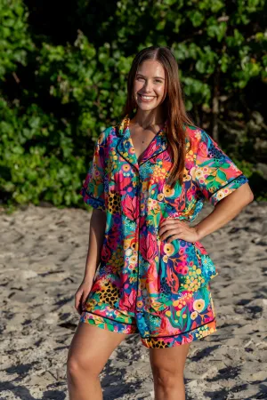 Sundown SS Shirt and Short Sleepwear Set in Matilda by Kasey Rainbow