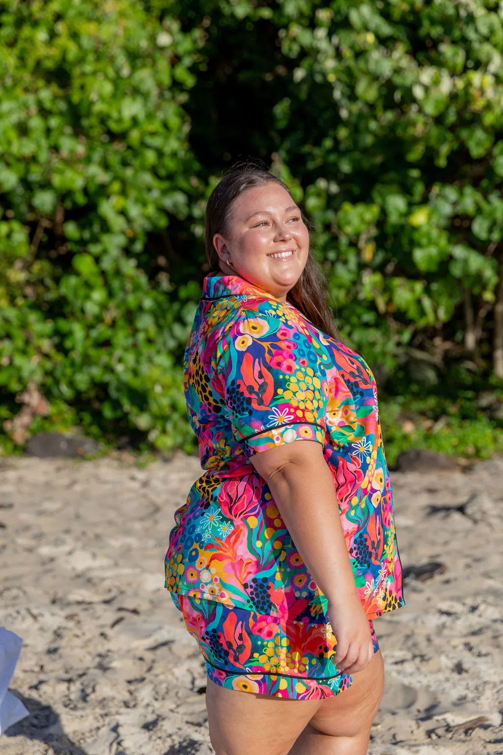 Sundown SS Shirt and Short Sleepwear Set in Matilda by Kasey Rainbow