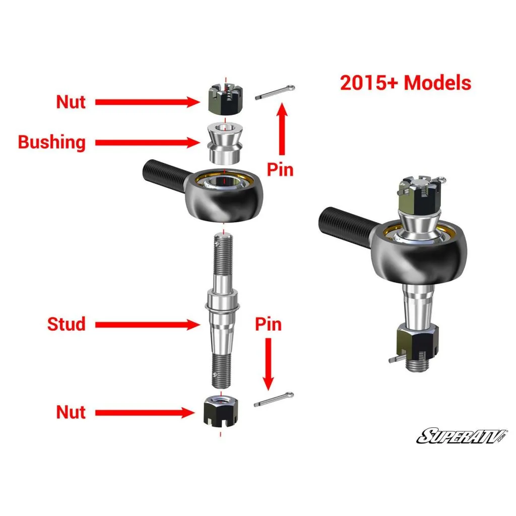 SuperATV Polaris RZR XP 1000 Z-Bend Tie Rod Kit - Replacement for SuperATV Lift Kits