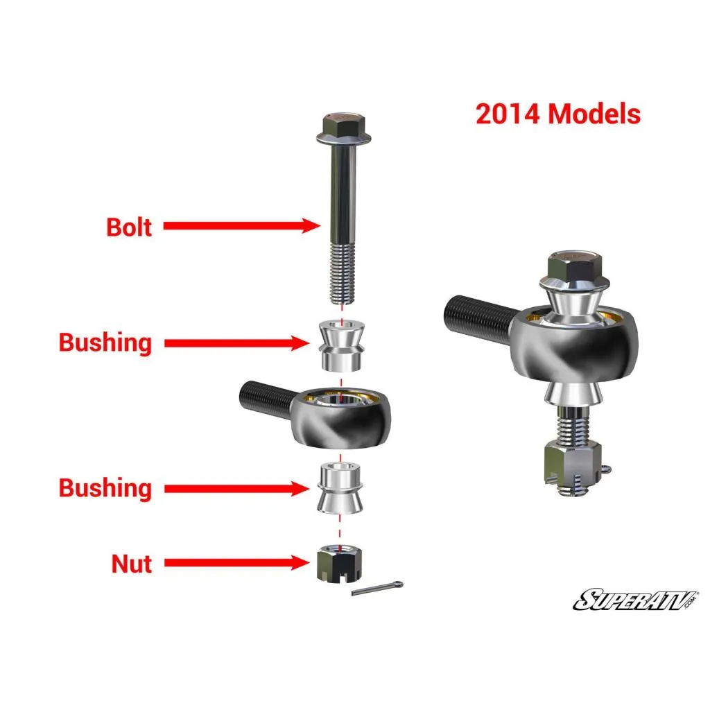 SuperATV Polaris RZR XP 1000 Z-Bend Tie Rod Kit - Replacement for SuperATV Lift Kits