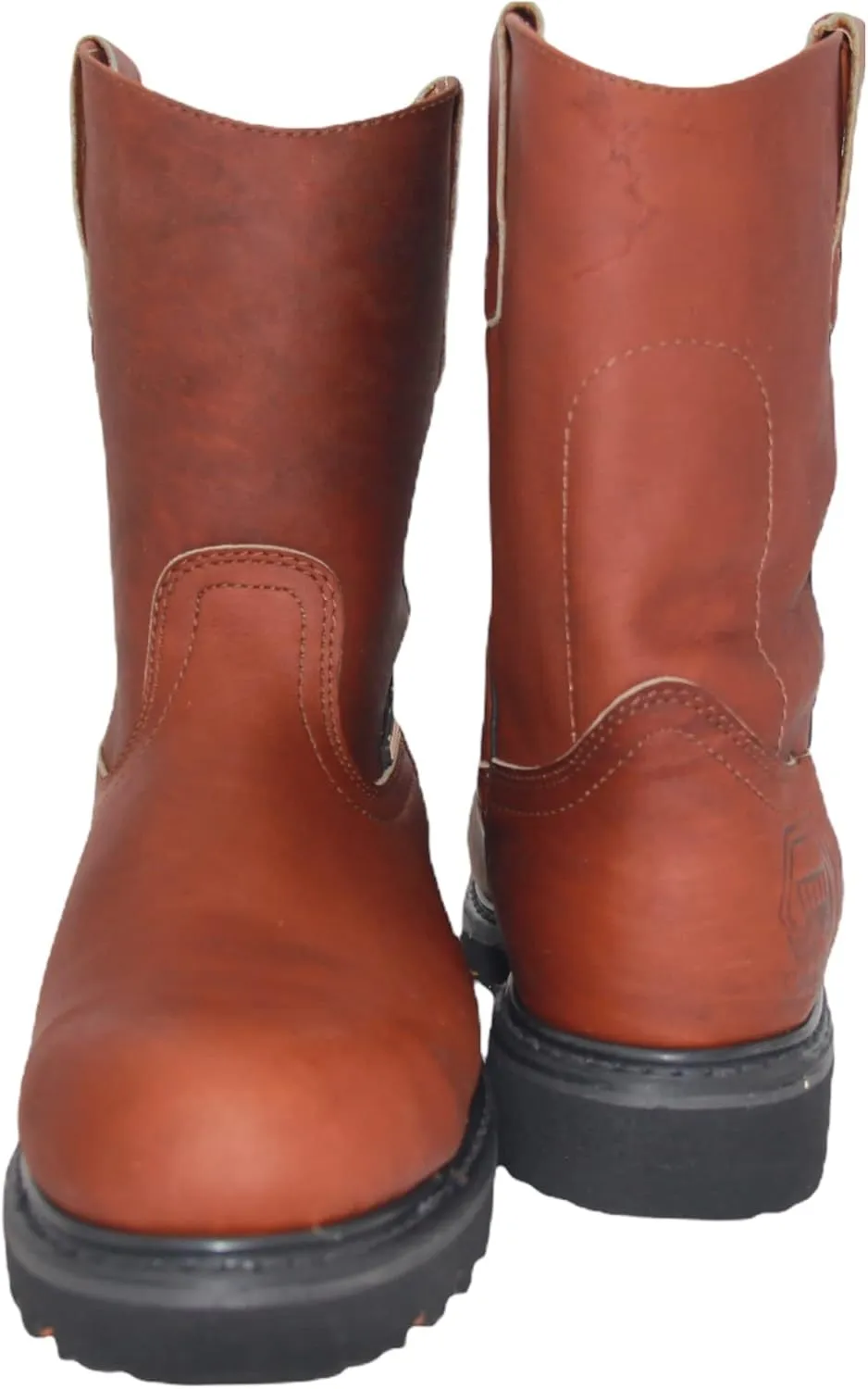 The Western Shops Men's 9" Pull-On Steel Toe Leather Work Boot