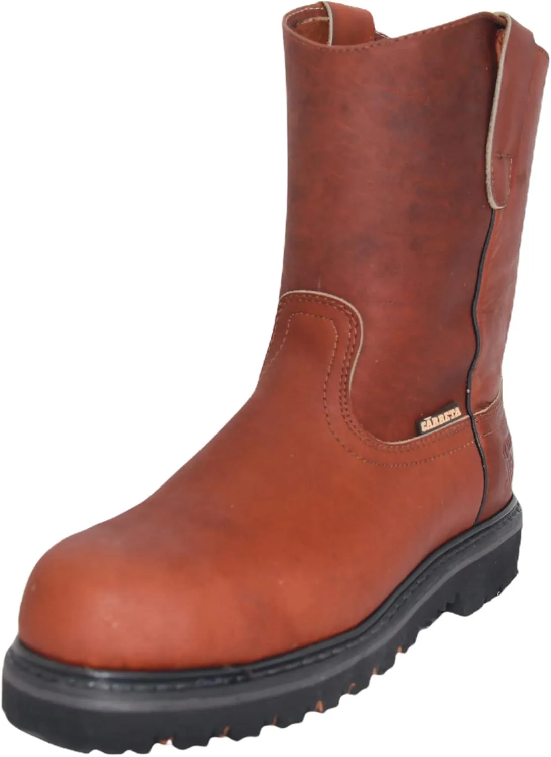 The Western Shops Men's 9" Pull-On Steel Toe Leather Work Boot