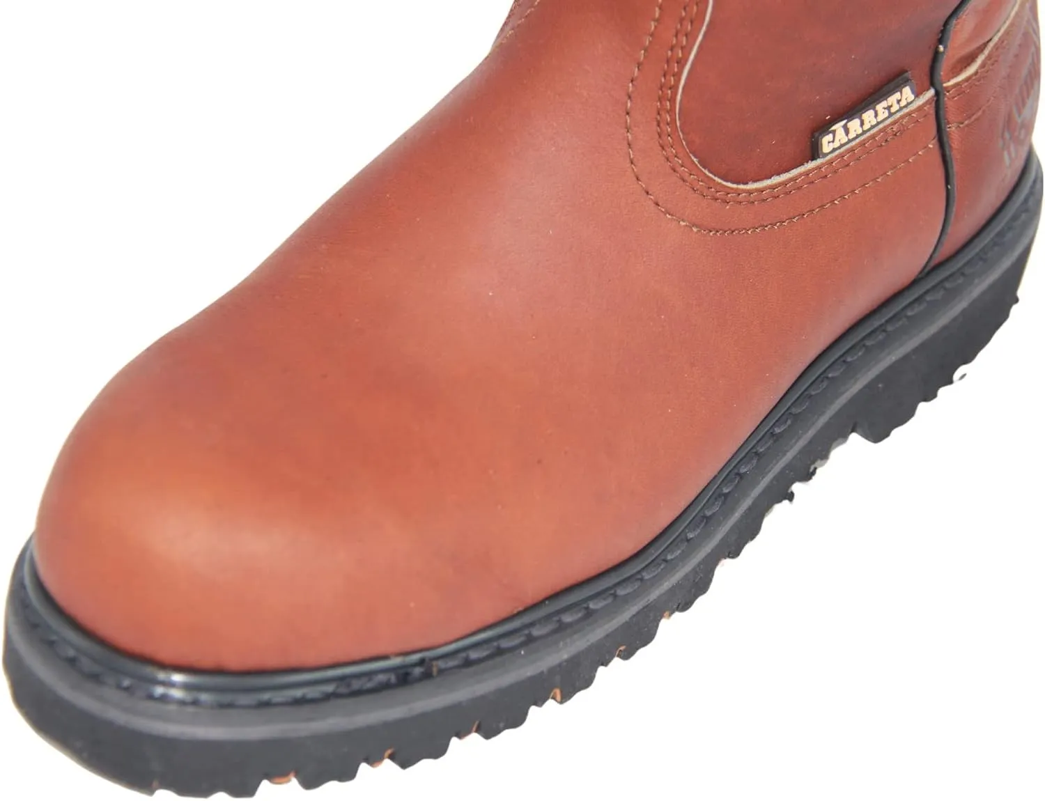 The Western Shops Men's 9" Pull-On Steel Toe Leather Work Boot