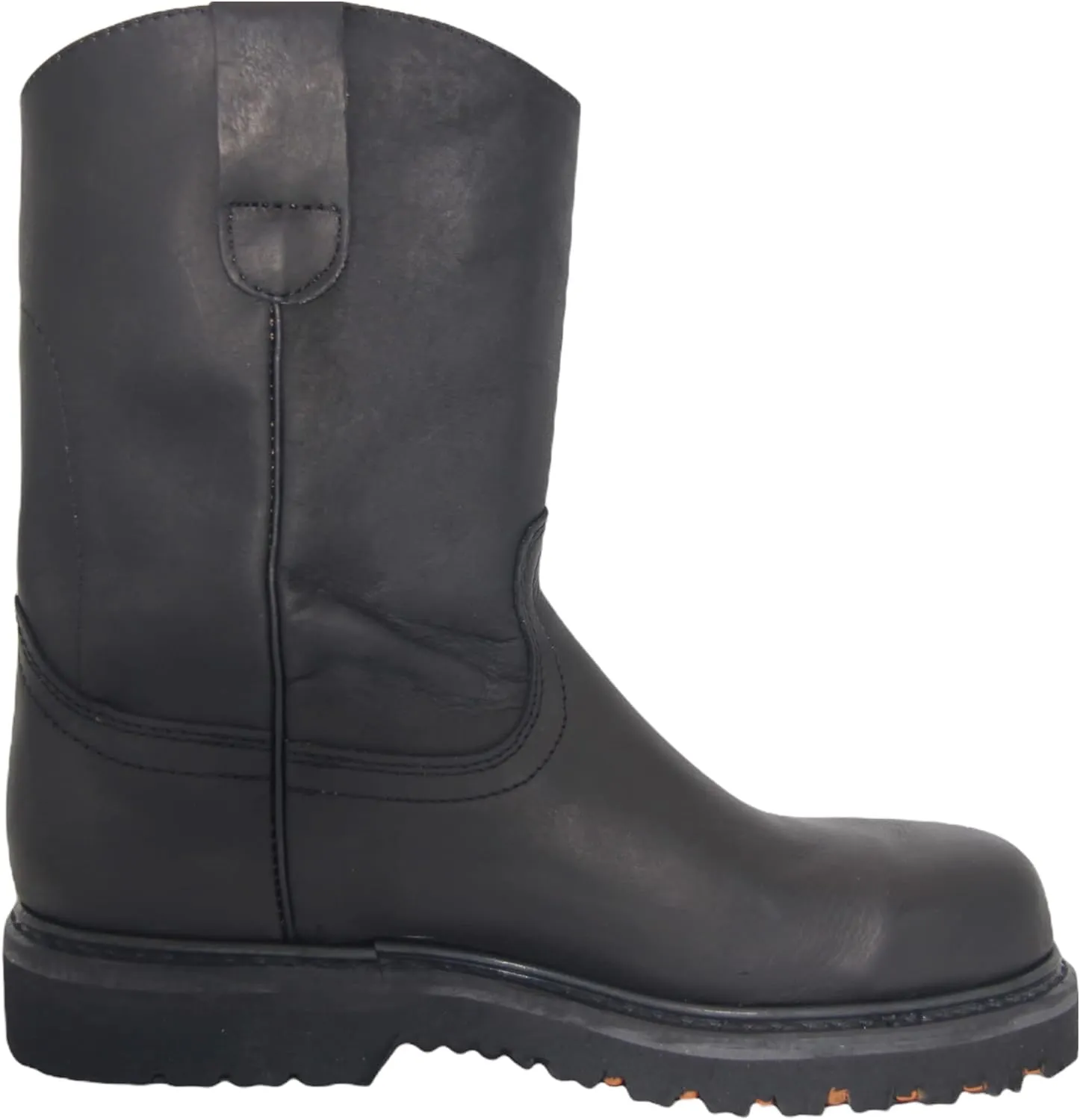The Western Shops Men's 9" Pull-On Steel Toe Leather Work Boot