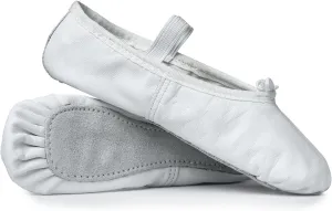 Theatricals Girls Beginner Leather Full Sole Ballet Shoes