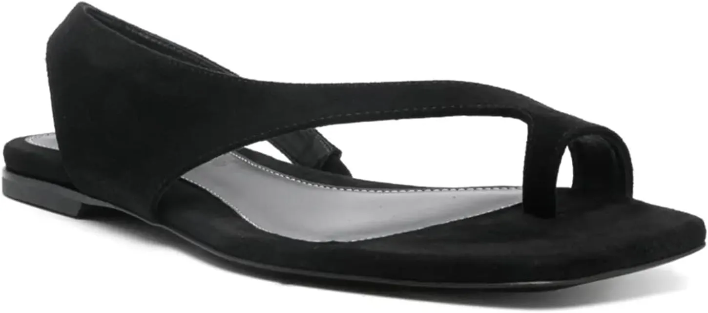 Thong Flat Sandals for Women Flip Flop Open Toe Slingback Flats Slip on Casual Summer Beach Sandals