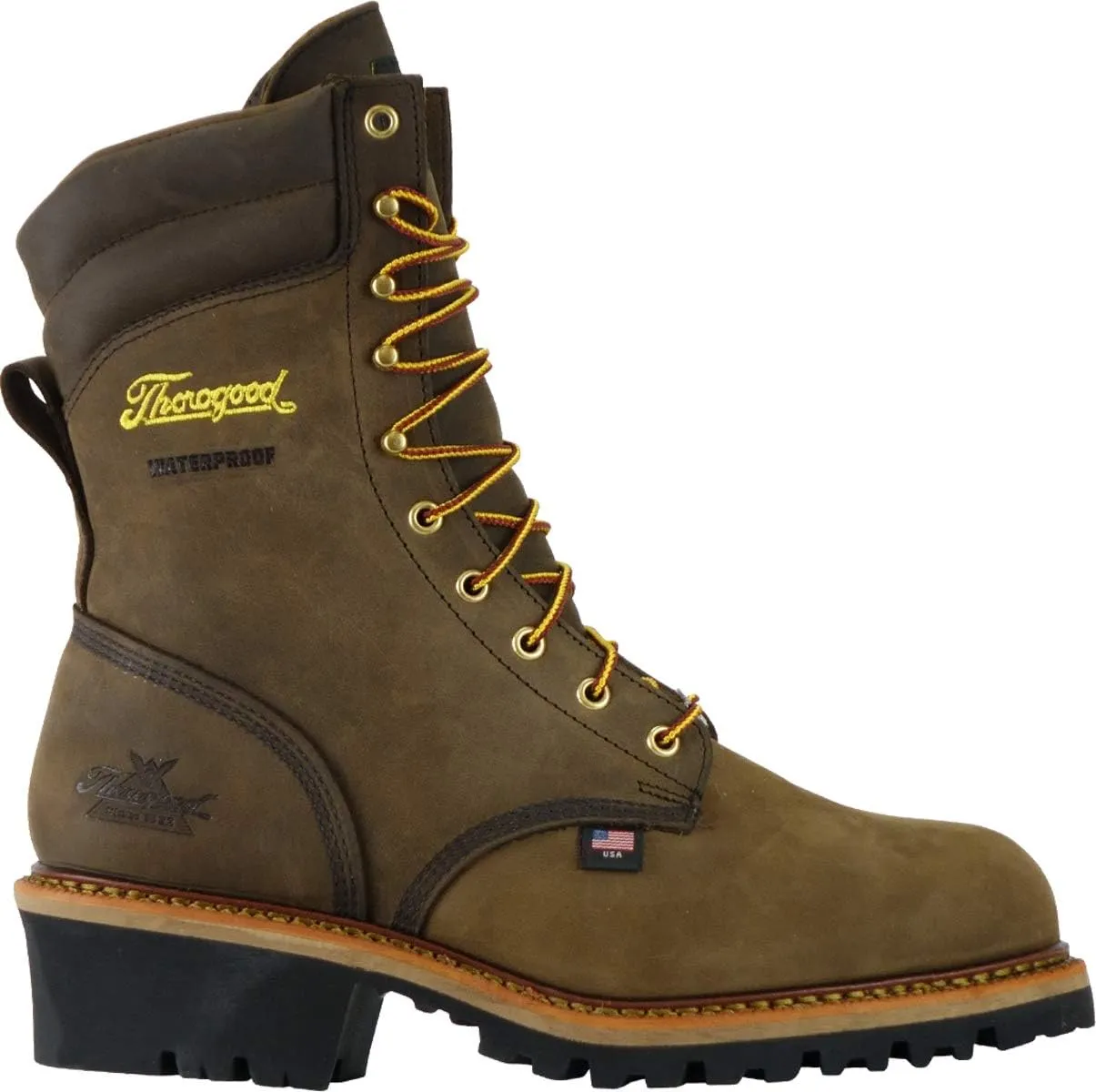Thorogood V-Series 6 Waterproof Composite Toe Work Boots for Men - Premium Leather with Goodyear Storm Welt, Comfort Insole, and Chevron Traction Outsole; ASTM Rated