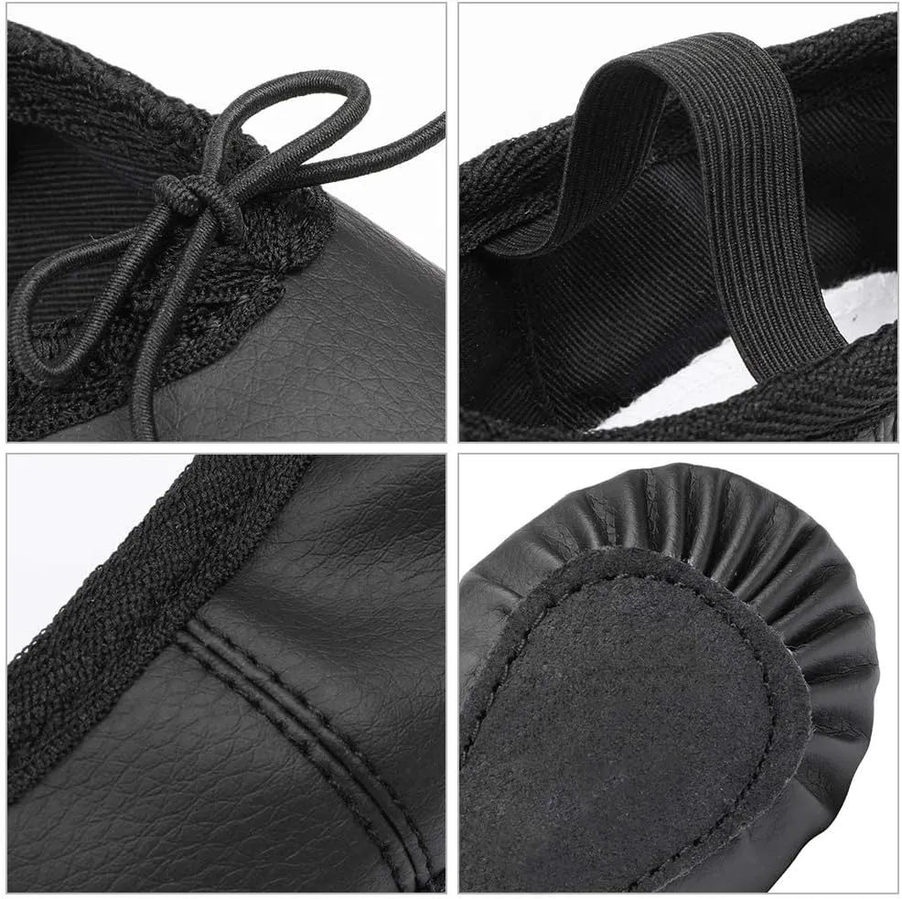 Toddler Ballet Shoes for Girls Baby Ballet Slippers Leather Full Sole Women Ballerina Dance Shoes