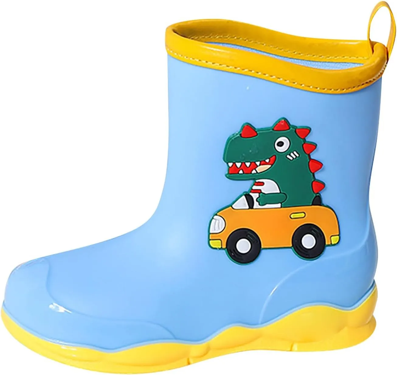 Toddler Kids Waterproof Cute Cartoon Dinosaur Printed Rain Boots Patterns Rubber Boots For Boys Girls Rainboots
