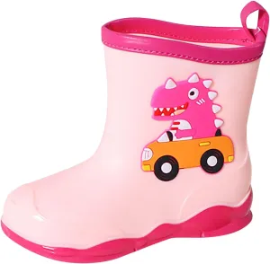 Toddler Kids Waterproof Cute Cartoon Dinosaur Printed Rain Boots Patterns Rubber Boots For Boys Girls Rainboots