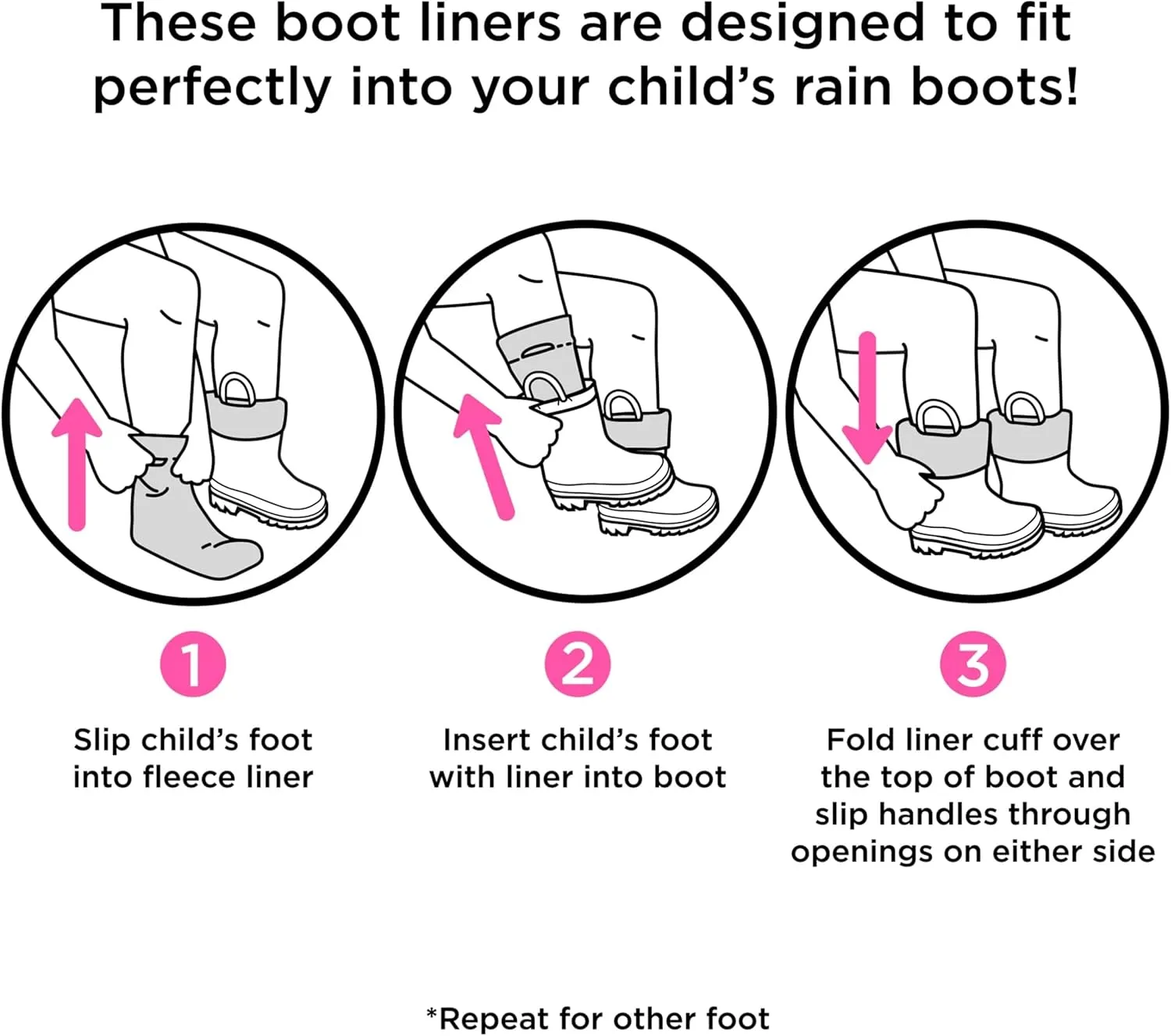 Toddler Rain Boots, Kids Rain Boots Waterproof Rubber Boots for Girls and Boys with Sock, Fun Patterns, Easy-On Handles 8-12