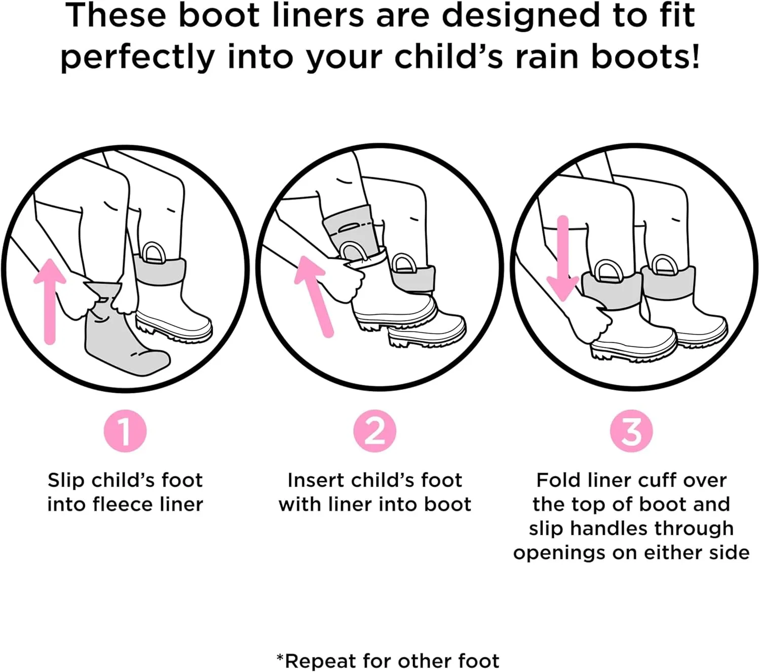 Toddler Rain Boots, Kids Rain Boots Waterproof Rubber Boots for Girls and Boys with Sock, Fun Patterns, Easy-On Handles 8-12