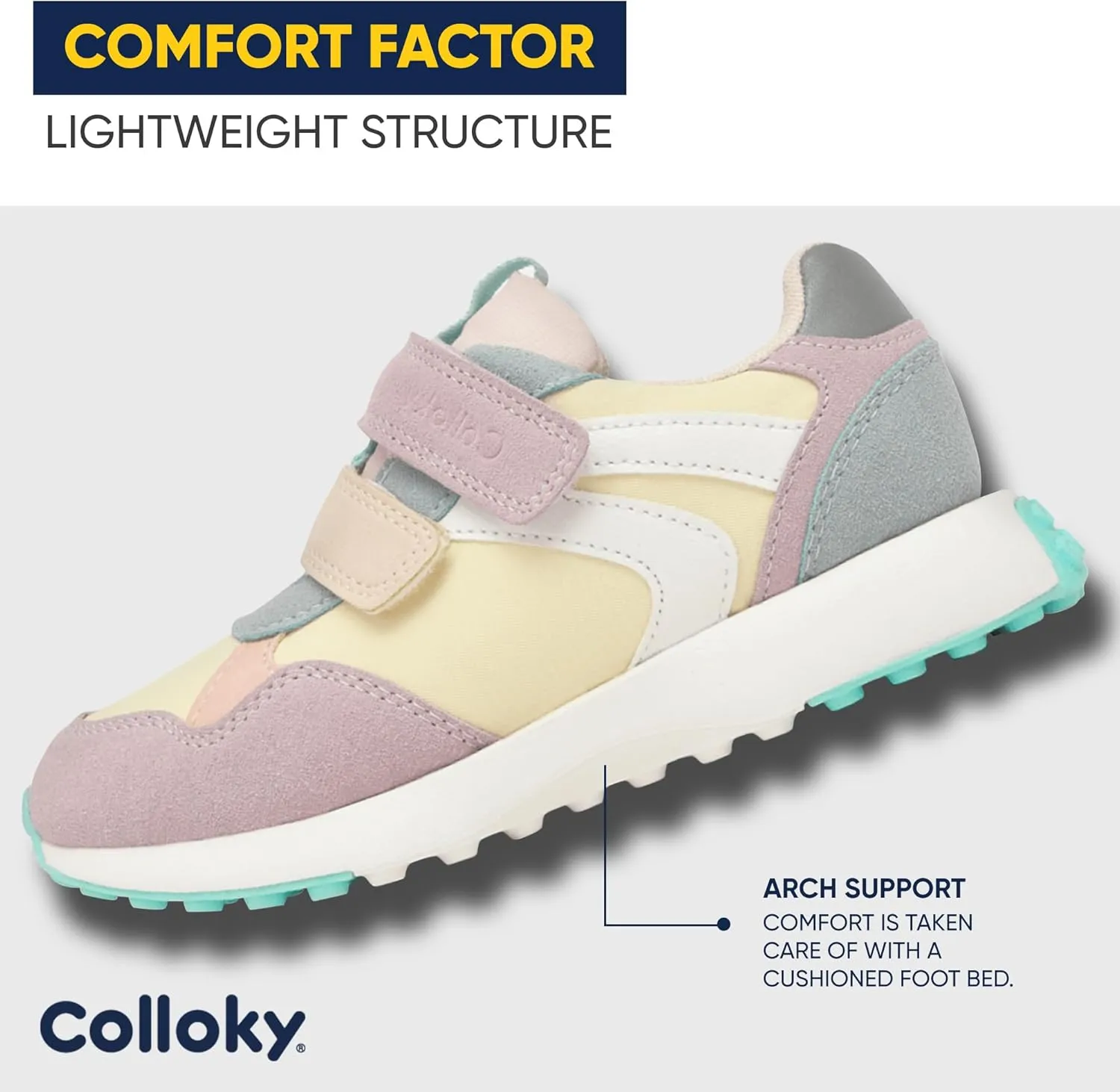 Toddler Shoes for Boys and Girls - Lightweight, Washable Sneakers with Arch Support & Strap Closure - Breathable Lifestyle Shoes