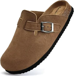 Torotto Kids Clogs Cork Footbed Slippers Arch Support Potato Shoes with Adjustable Buckle for Boys Girls