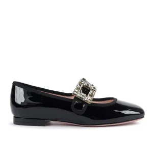 Très Vivier Strass Buckle Babies Ballerinas in Patent Leather