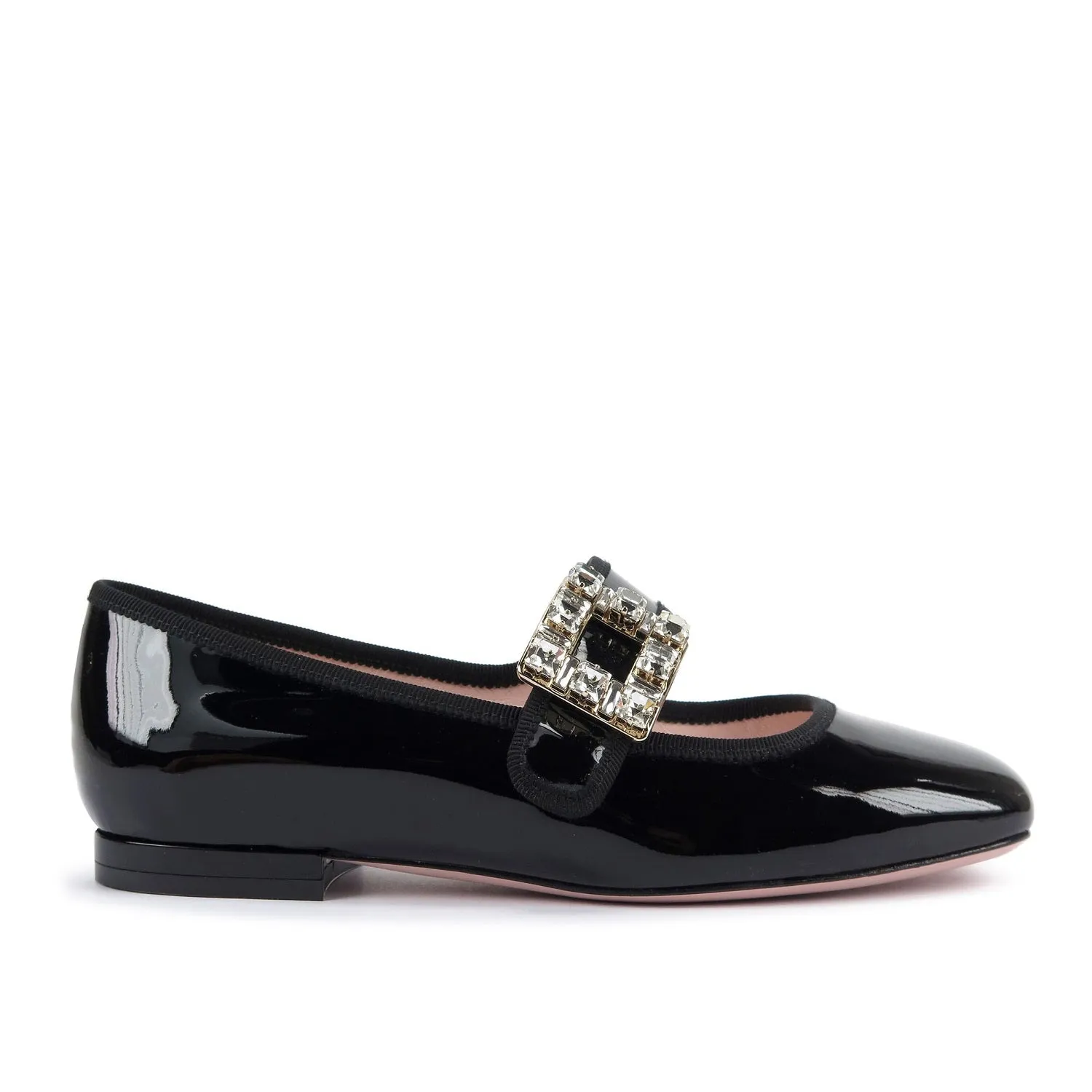 Très Vivier Strass Buckle Babies Ballerinas in Patent Leather