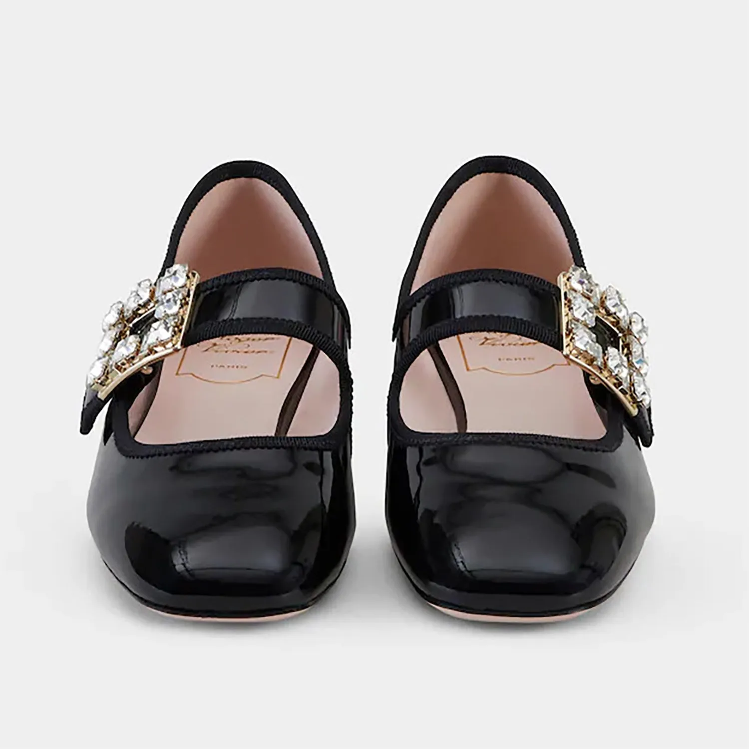Très Vivier Strass Buckle Babies Ballerinas in Patent Leather