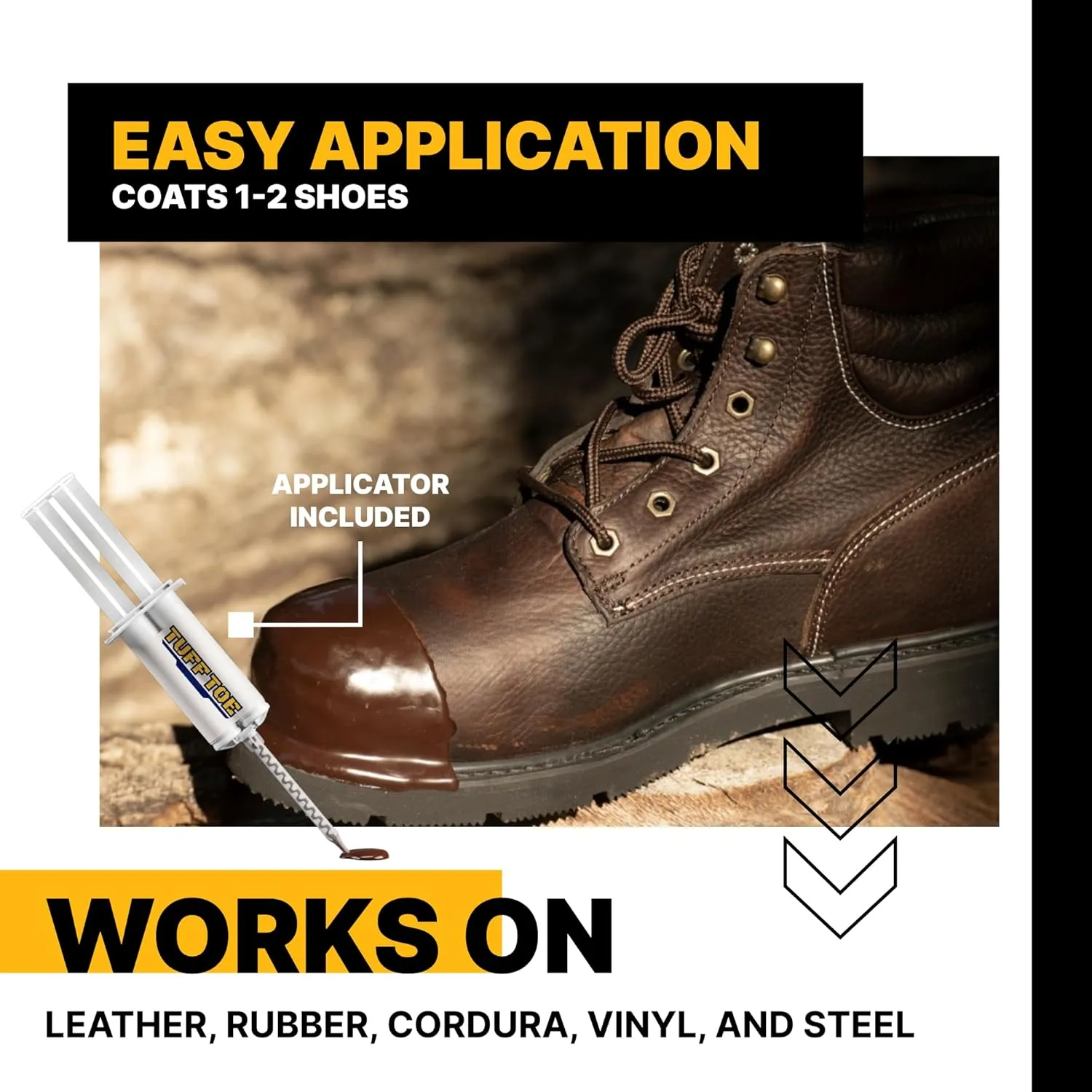 Tuff Toe Boot Protector Guard Cover Dip | Waterproof Shoe Repair Glue Adhesive