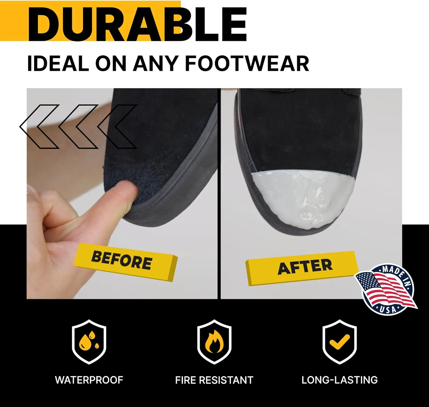 Tuff Toe Boot Protector Guard Cover Dip | Waterproof Shoe Repair Glue Adhesive