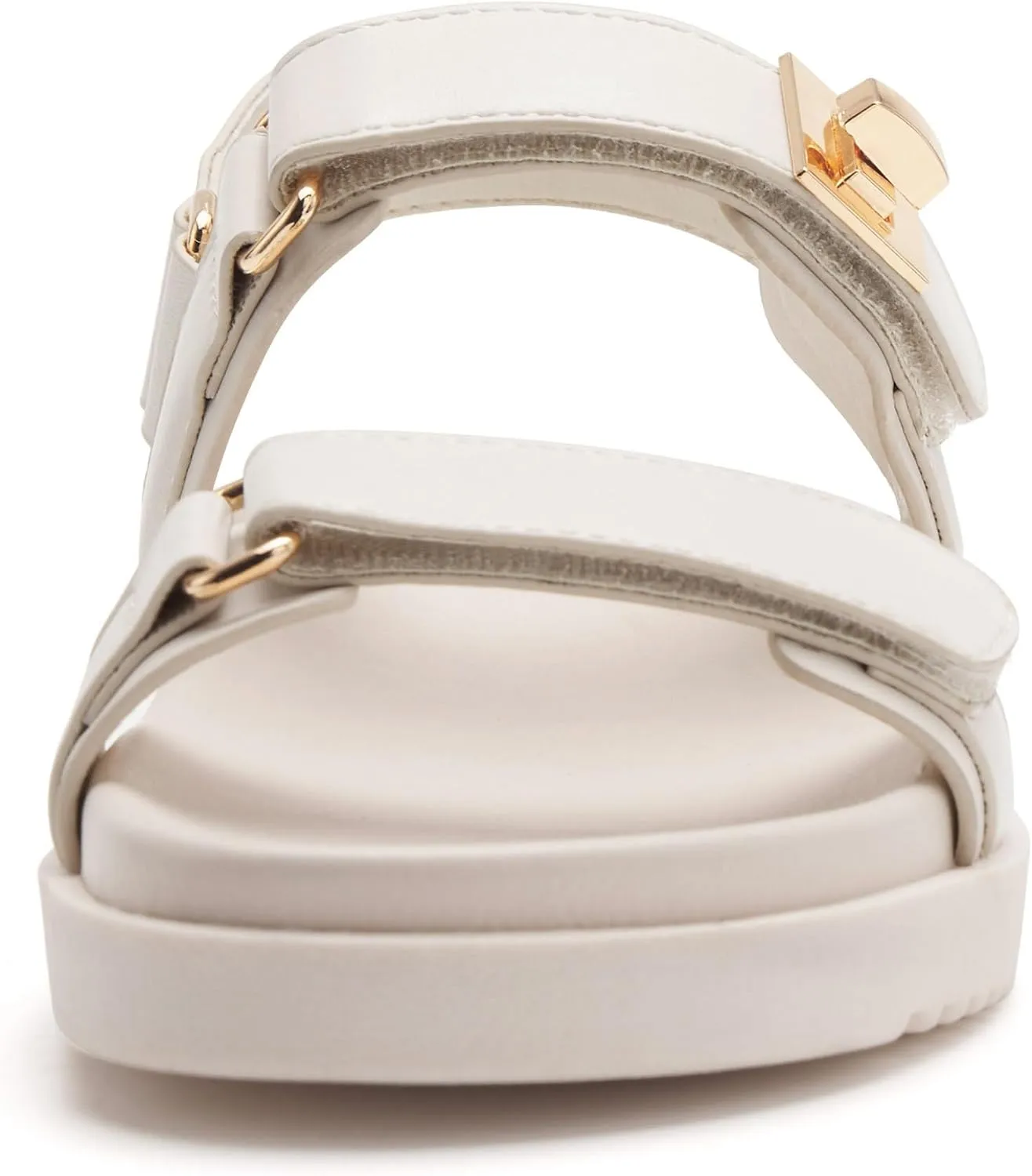 vodvob Womens Flat Sandals with Soft Cushioned Footbed Open Toe Slides Adjustable Slip On Slippers for Summer