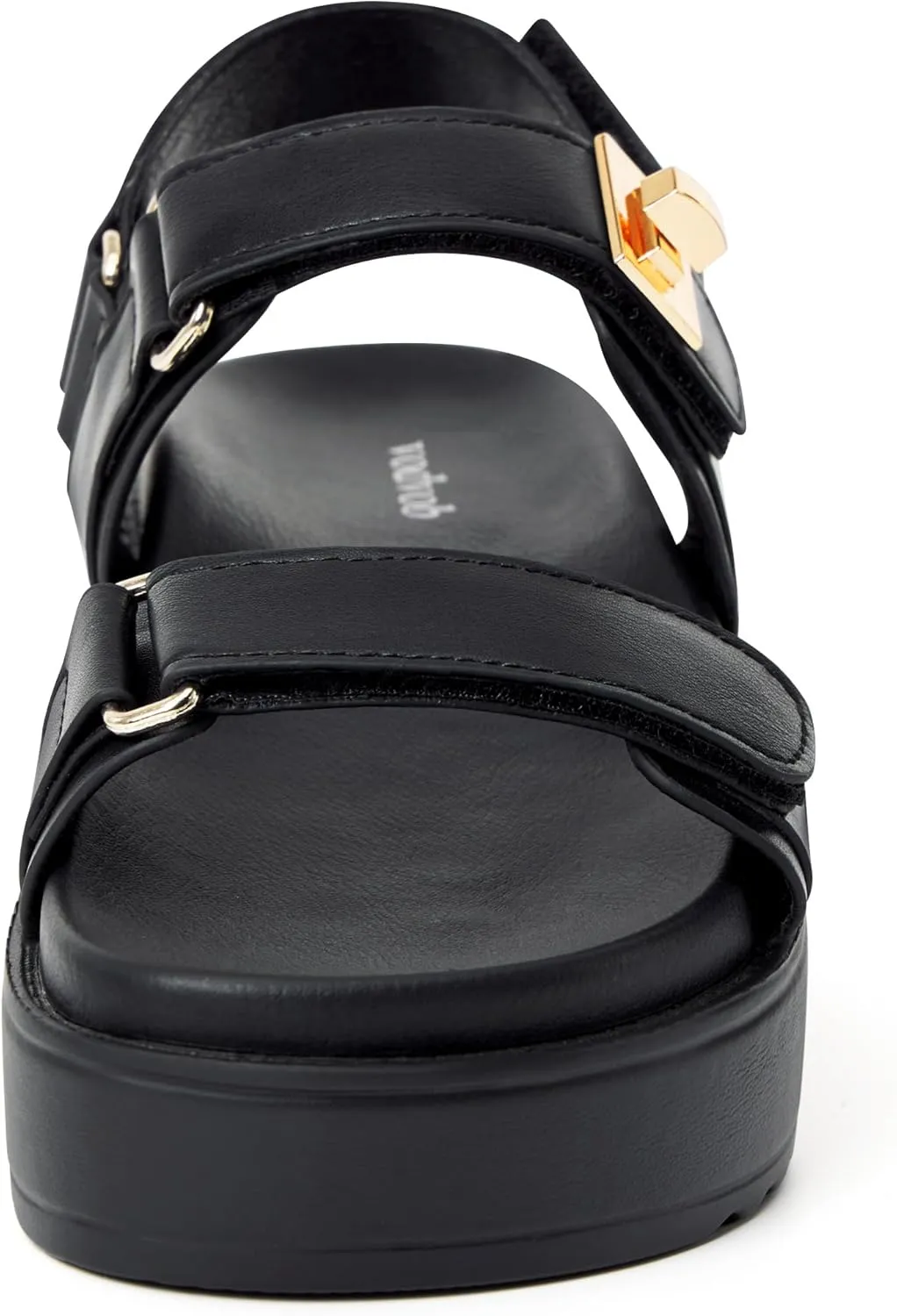 vodvob Womens Flat Sandals with Soft Cushioned Footbed Open Toe Slides Adjustable Slip On Slippers for Summer