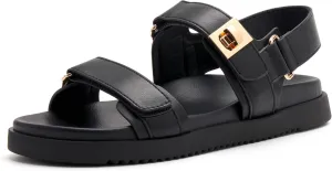 vodvob Womens Flat Sandals with Soft Cushioned Footbed Open Toe Slides Adjustable Slip On Slippers for Summer