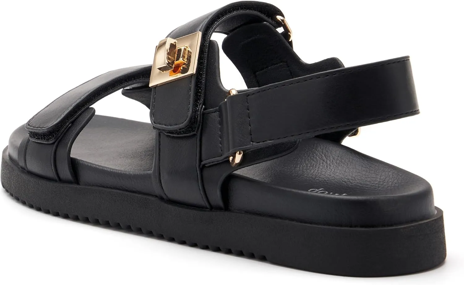vodvob Womens Flat Sandals with Soft Cushioned Footbed Open Toe Slides Adjustable Slip On Slippers for Summer
