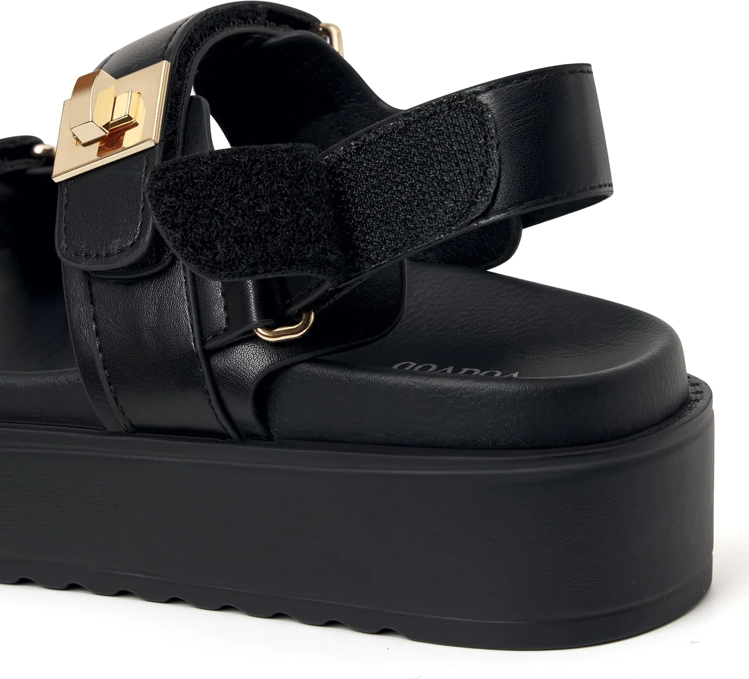 vodvob Womens Flat Sandals with Soft Cushioned Footbed Open Toe Slides Adjustable Slip On Slippers for Summer