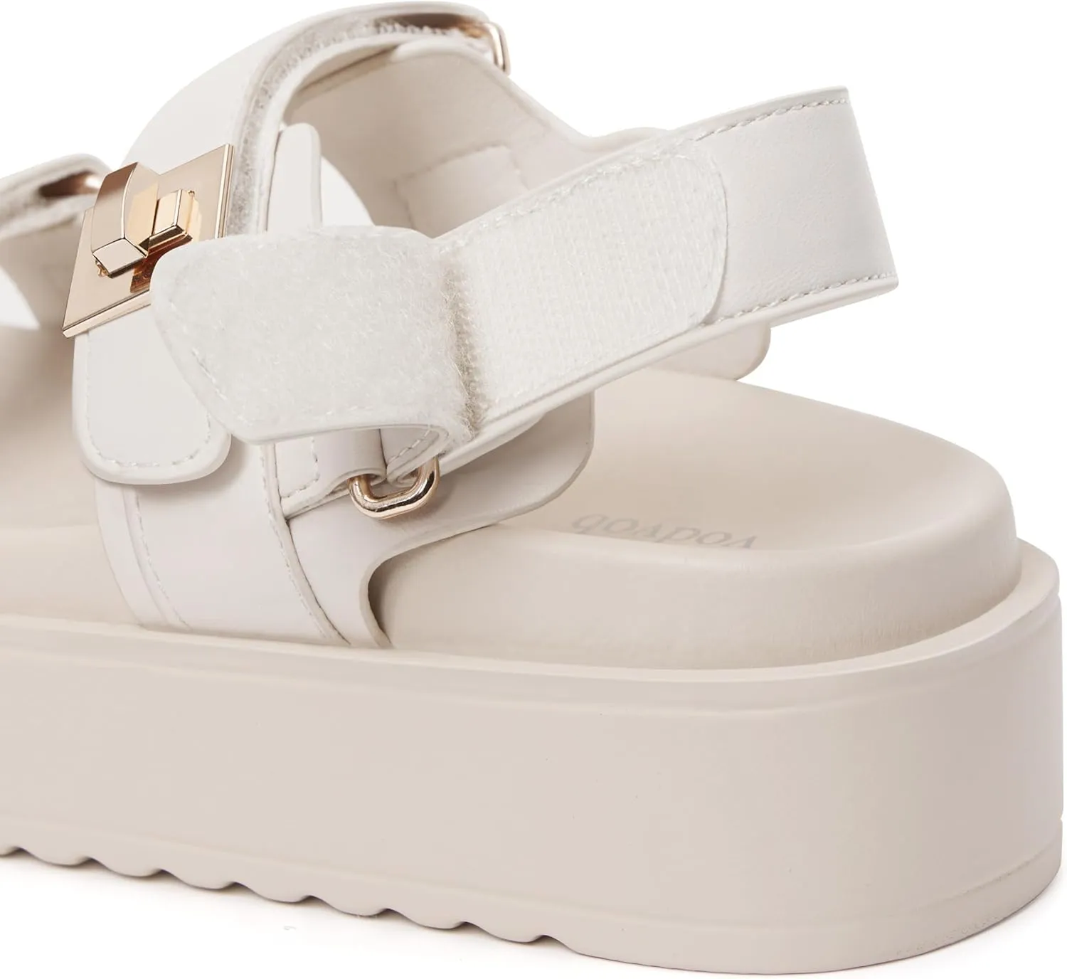 vodvob Womens Flat Sandals with Soft Cushioned Footbed Open Toe Slides Adjustable Slip On Slippers for Summer