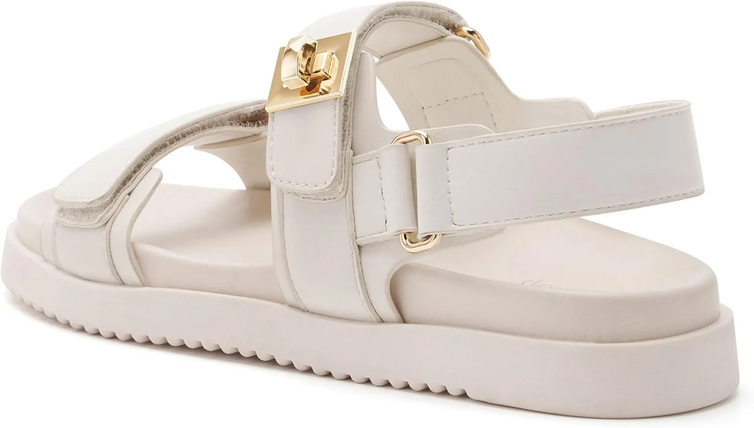 vodvob Womens Flat Sandals with Soft Cushioned Footbed Open Toe Slides Adjustable Slip On Slippers for Summer