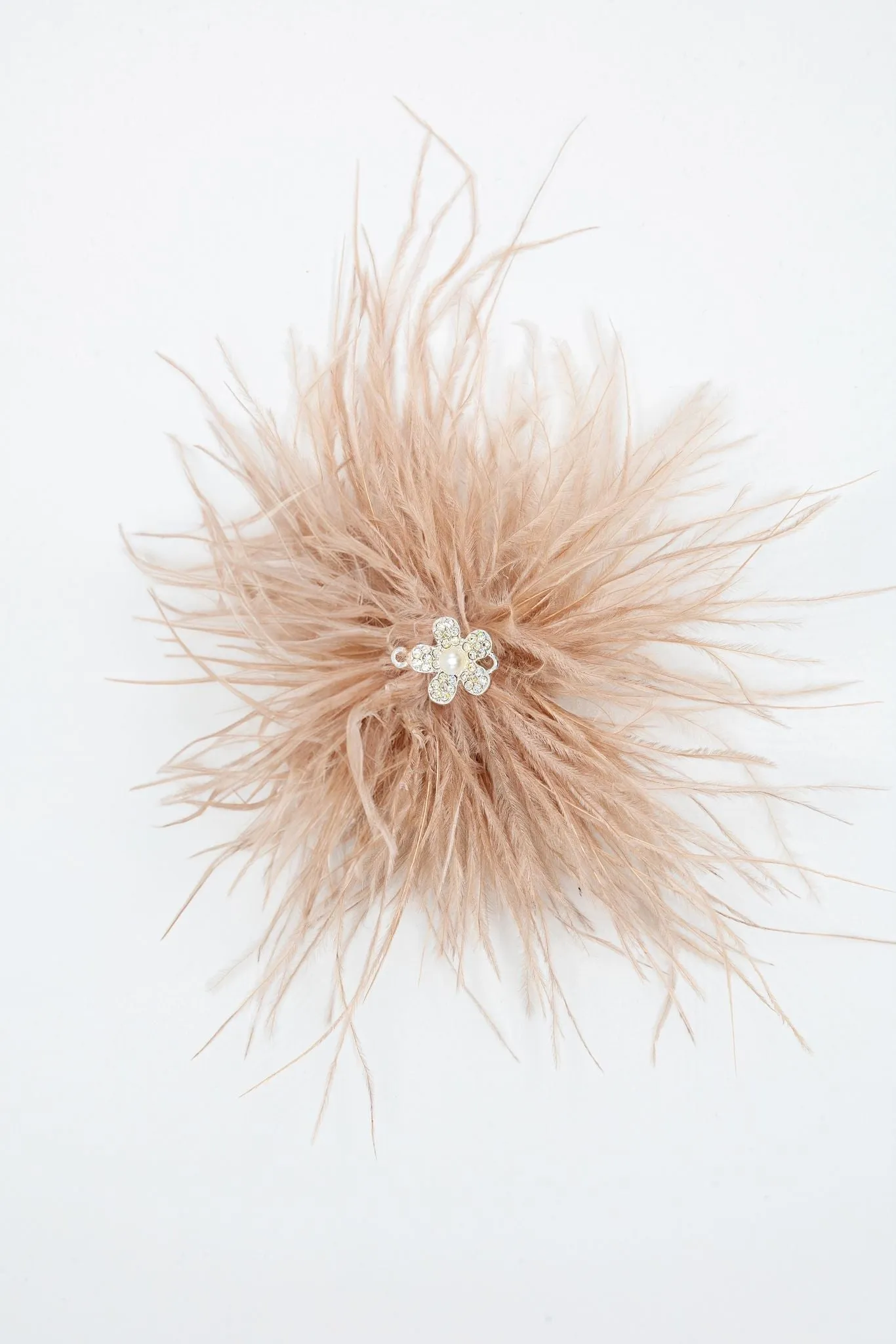 Whimsical Blossom: Pink Feathery Shoe Clip