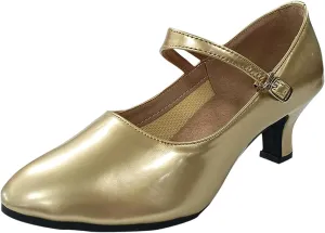 Women Rhinestone Ballroom Dance Shoes Latin Salsa Performance Dance Shoes Womens Plastic Sandals Size 7 (Gold, 6.5)