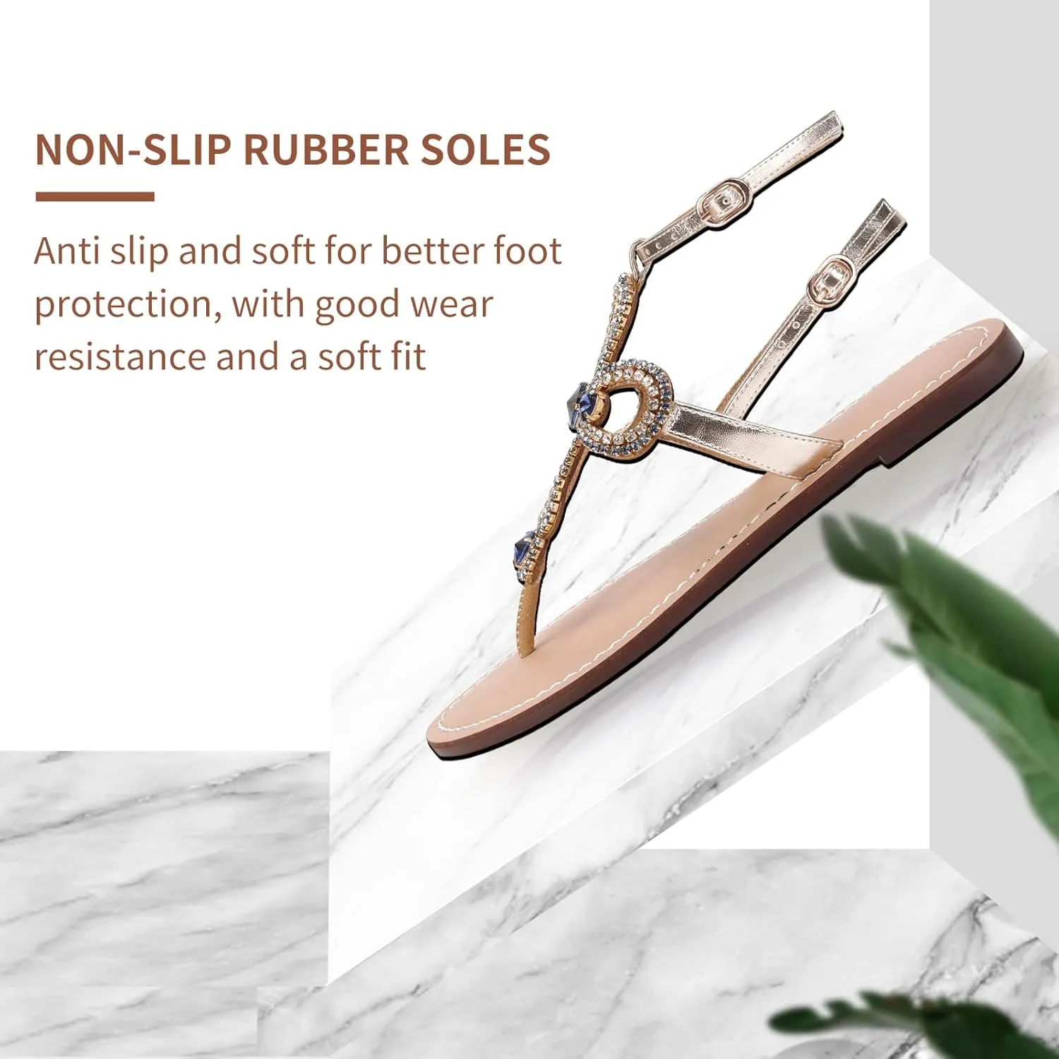 Women Rhinestone Flat Sandals Ankle Strap Summer Gold Silver Gladiator Shiny Gem Sandals Dressy Bridal Beach Bohemian Rhinestone Sandals For Wedding