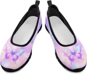 Women Slip On Shoes Sneakers for House Outdoor Breathable Lightweight Loafers Fashion Comfortable Sneakers Size 6-11 Black Sole