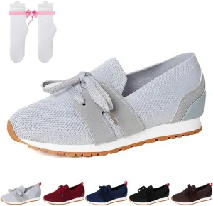 Womens Breathable Flying Woven Orthopedic Sneakers, Comfortable Casual Slip On Orthopedic Walking Shoes for Women