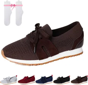 Womens Breathable Flying Woven Orthopedic Sneakers, Comfortable Casual Slip On Orthopedic Walking Shoes for Women
