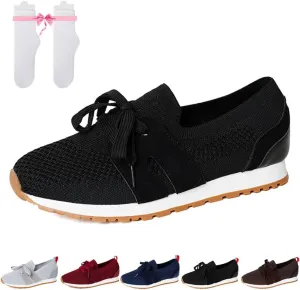 Womens Breathable Flying Woven Orthopedic Sneakers, Comfortable Casual Slip On Orthopedic Walking Shoes for Women